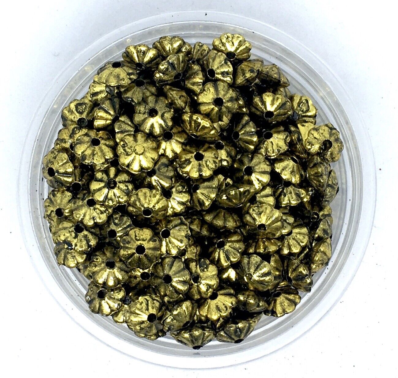 100x Antique Silver Gold Tibetan Style Acrylic Spacer Beads for Jewellery Making