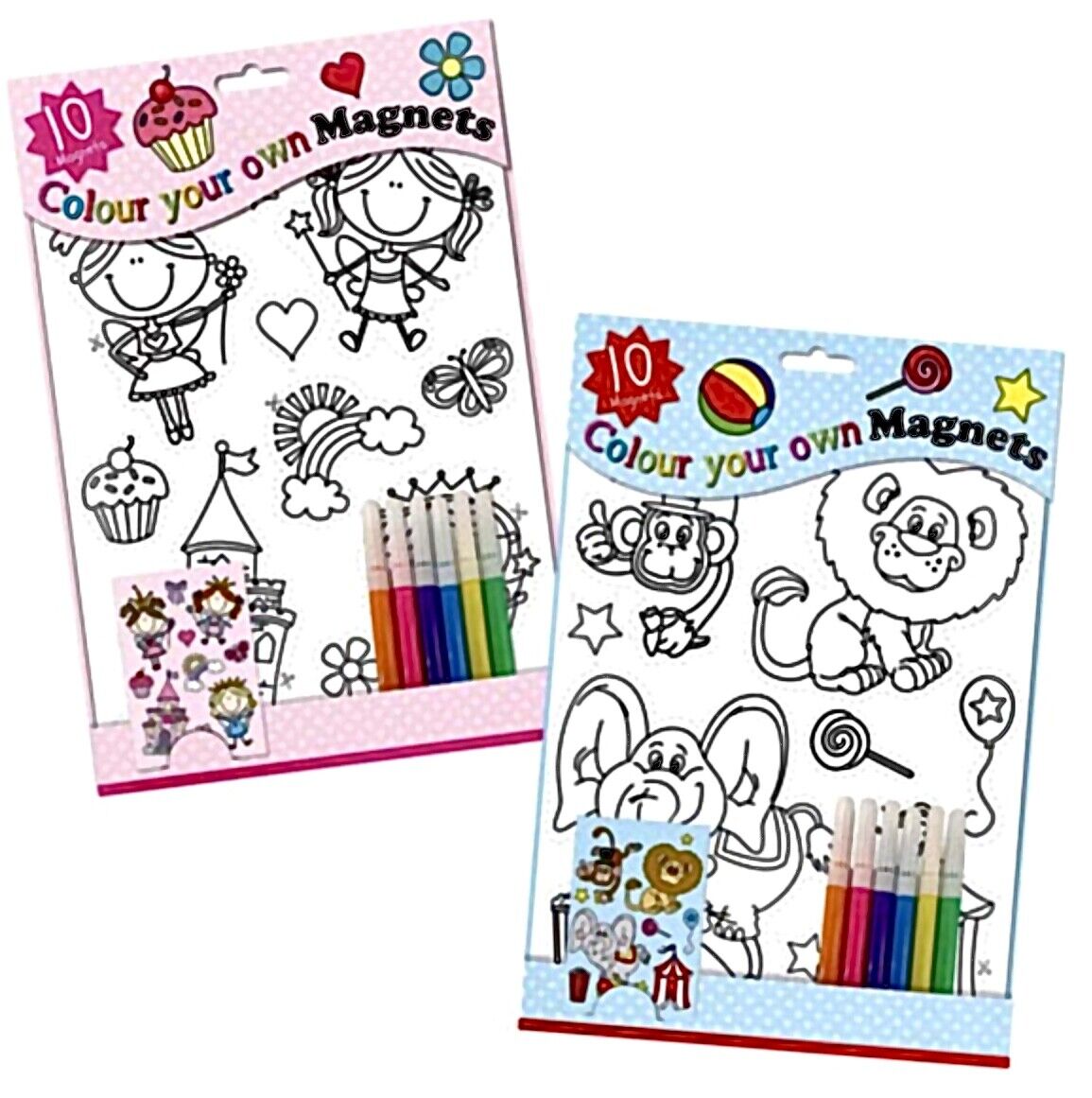1x Set Colour Your Own Magnets Craft Kit - Choose Your Design