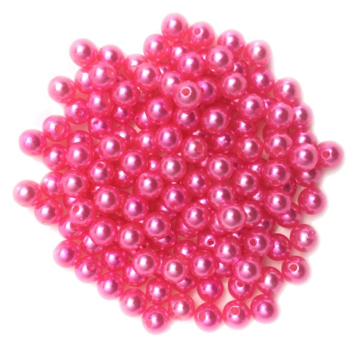 100x Acrylic 8mm Faux Pearl Beads - Choose Your Colour