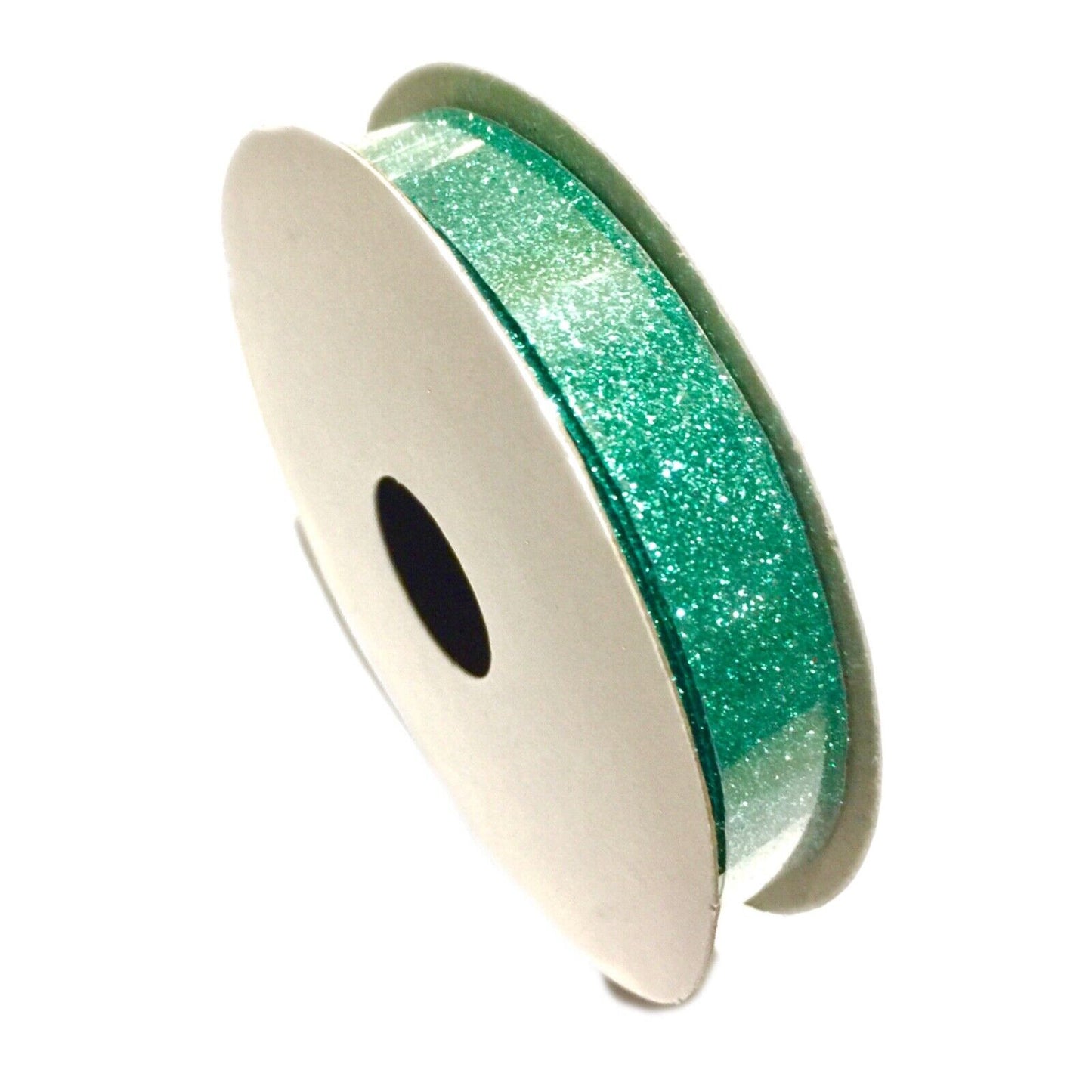 2x 10mm Glitter Craft Ribbon 3yds per roll - Pick Your Colour