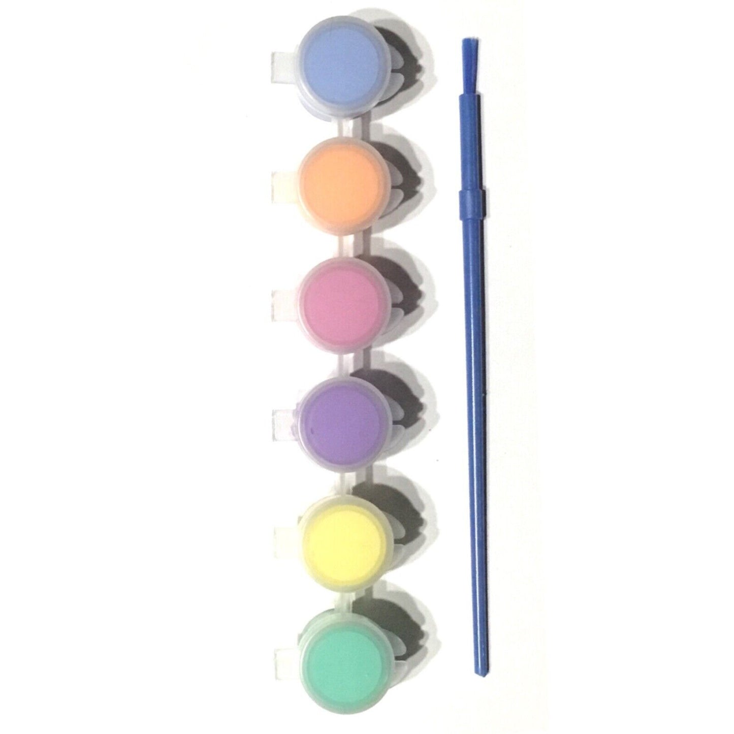 1x Set of 6 Mini Ready Mix Paint Pots w/ Brush - Pick you Colour Theme