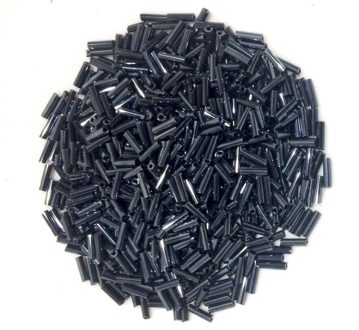 1100+ Bugle Glass 6.5-7.5mm Tube Seed Beads - Choose Your Colour