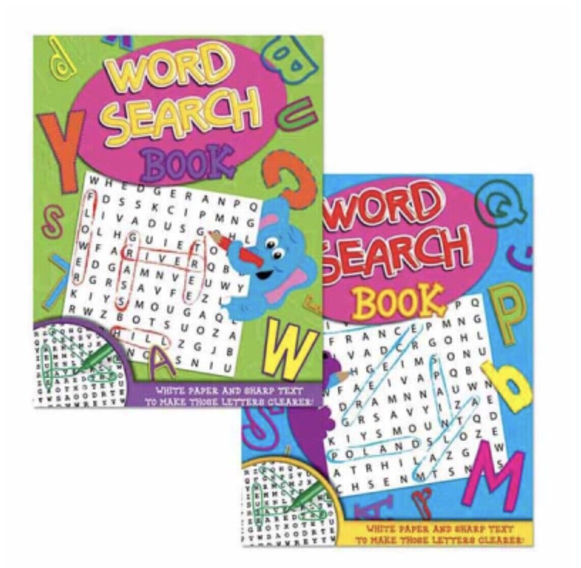 1x A4 Sharp Text 76 White Pages pages Word Search