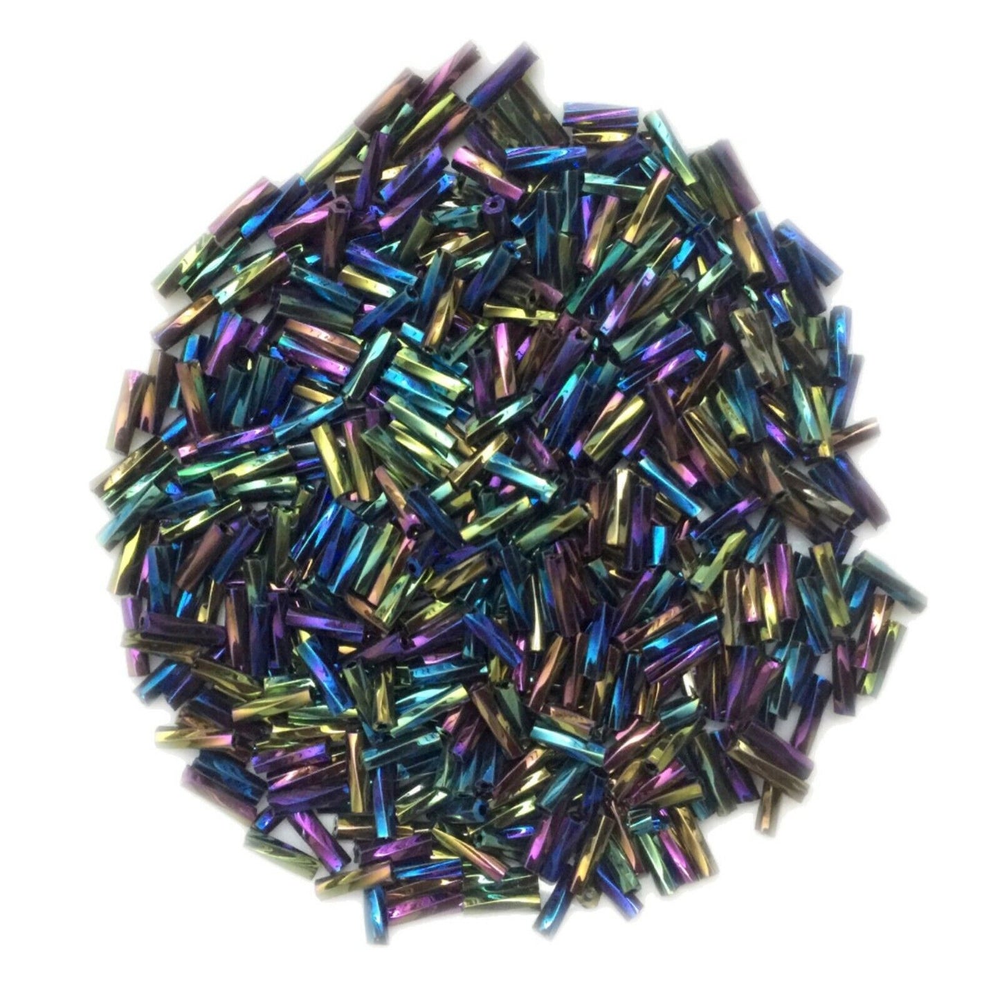 650+ Twisted Spiral 6mm Bugle Tube Glass Seed Beads - Pick Your Colour
