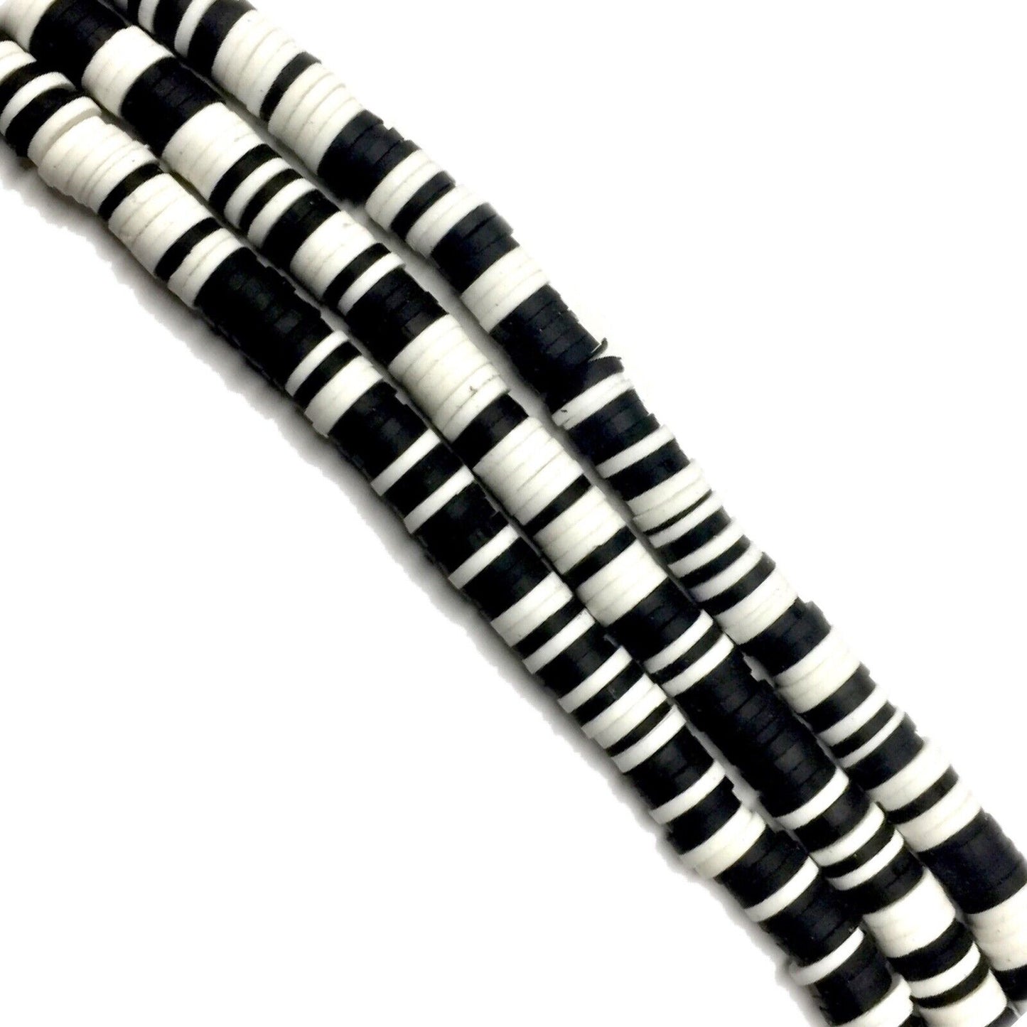 1x Strand Handmade Polymer Clay 6mm Flat Disc Beads (320-400pcs/strand)