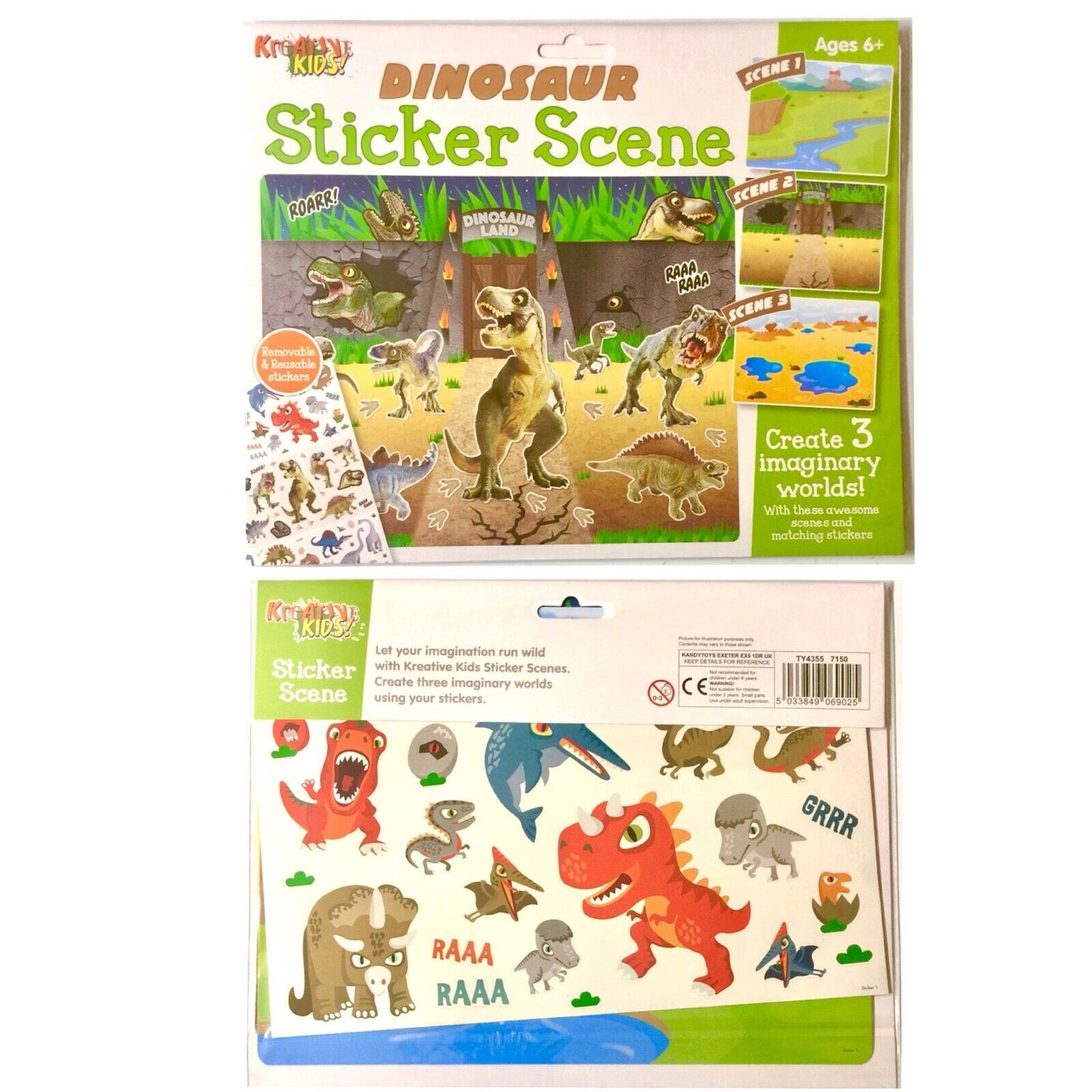 Create Your Own Sticker Scene (3x Scene per Pack) -Pick Between Unicorn, Mermaid