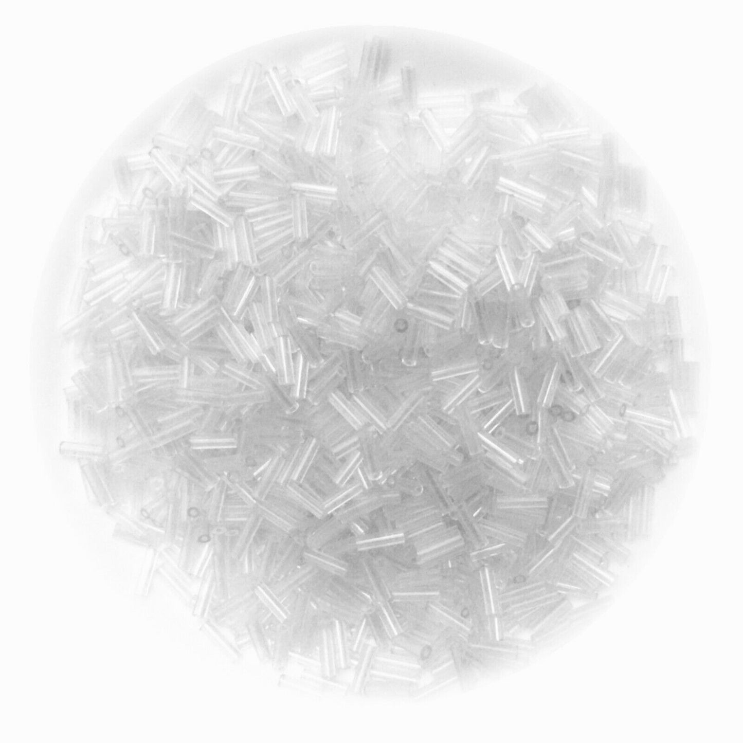 1100+ Bugle Glass 6.5-7.5mm Tube Seed Beads - Choose Your Colour