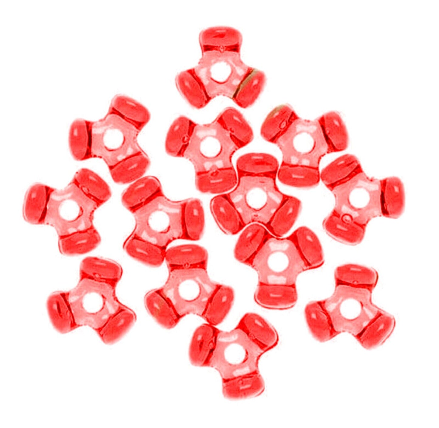 200x Mix Colour 10mm Tri-Beads for Jewellery Craft Making - Choose Your Colour