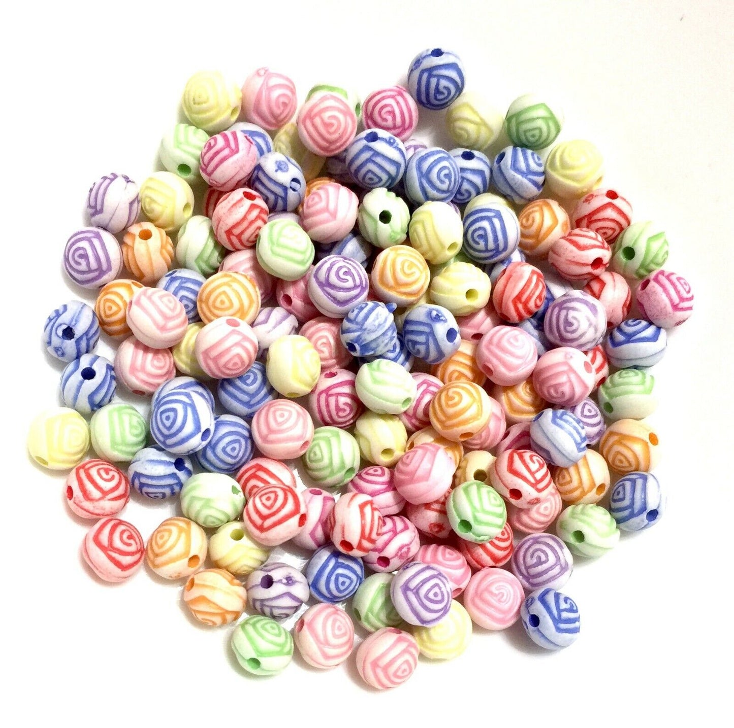 150x Flower Acrylic Beads - Pick Your Style