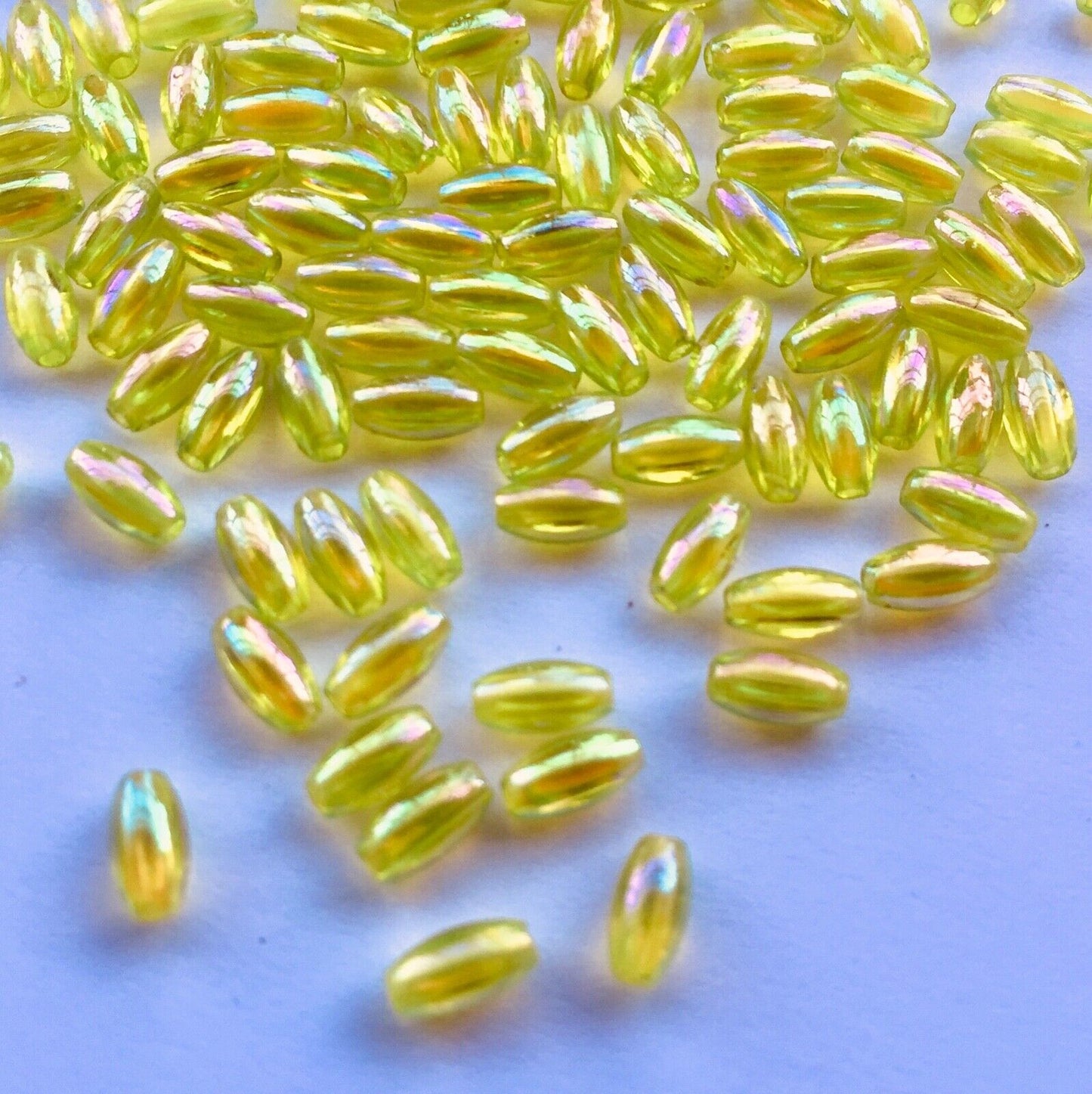 500 pcs Small Rice Pearl 6mmx3mm Acrylic Beads for Jewellery and Sewing Craft