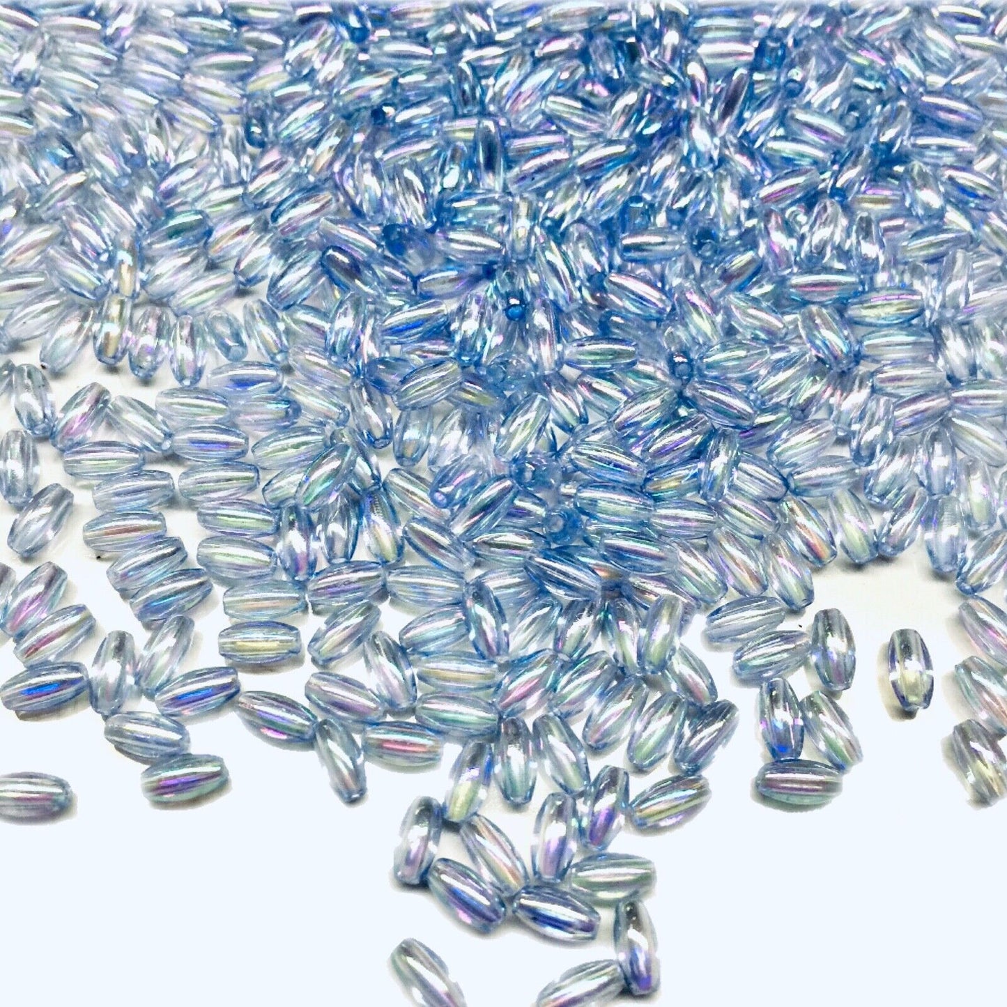 500 pcs Small Rice Pearl 6mmx3mm Acrylic Beads for Jewellery and Sewing Craft