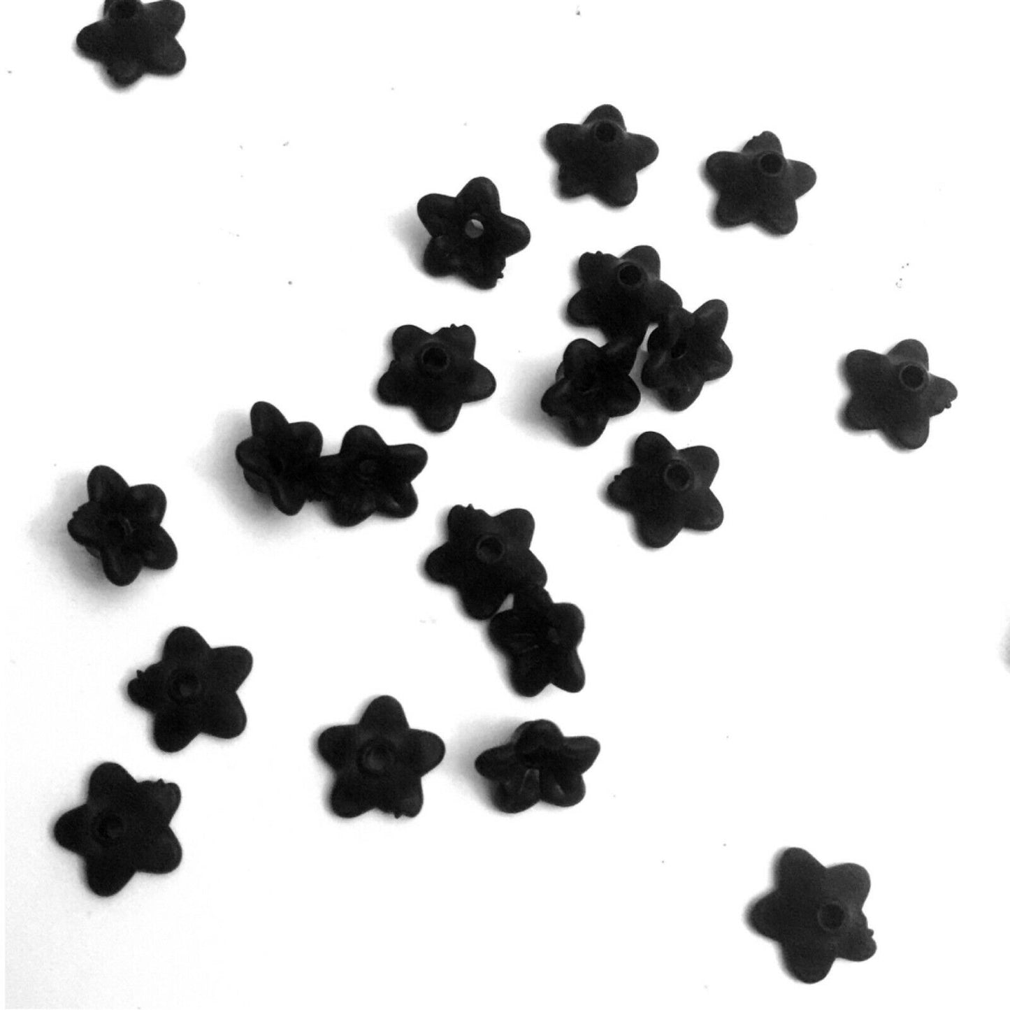 100x Frosted Acrylic Flower Bead Caps 6mm or 8mm - Choose Your Design