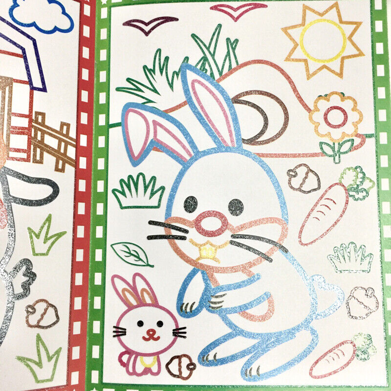 Kids Glitter Colouring Book - 2x Cover Theme to Choose