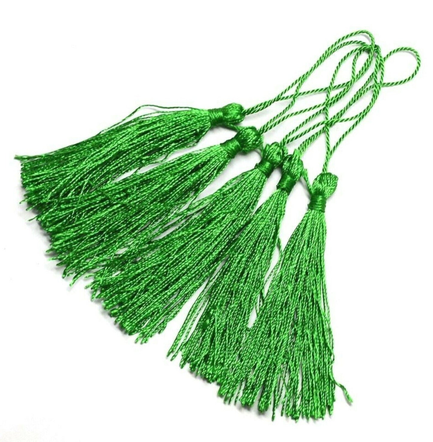10x Satin Feel Colourful 13cm Tassels for Jewellery or Craft Making