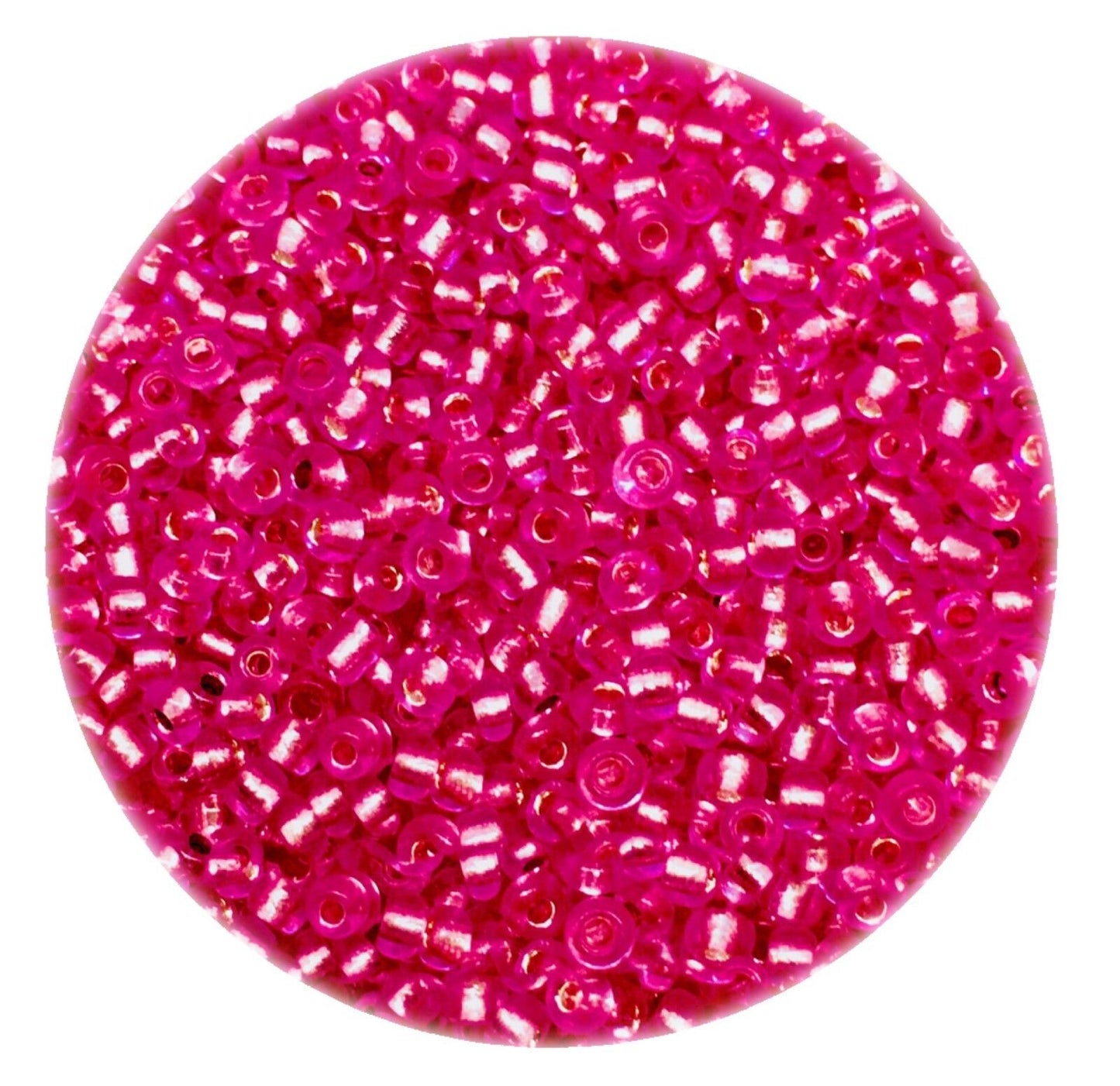 3000+ Glass 2mm Seed Beads Silver Lined - Pick your Colour