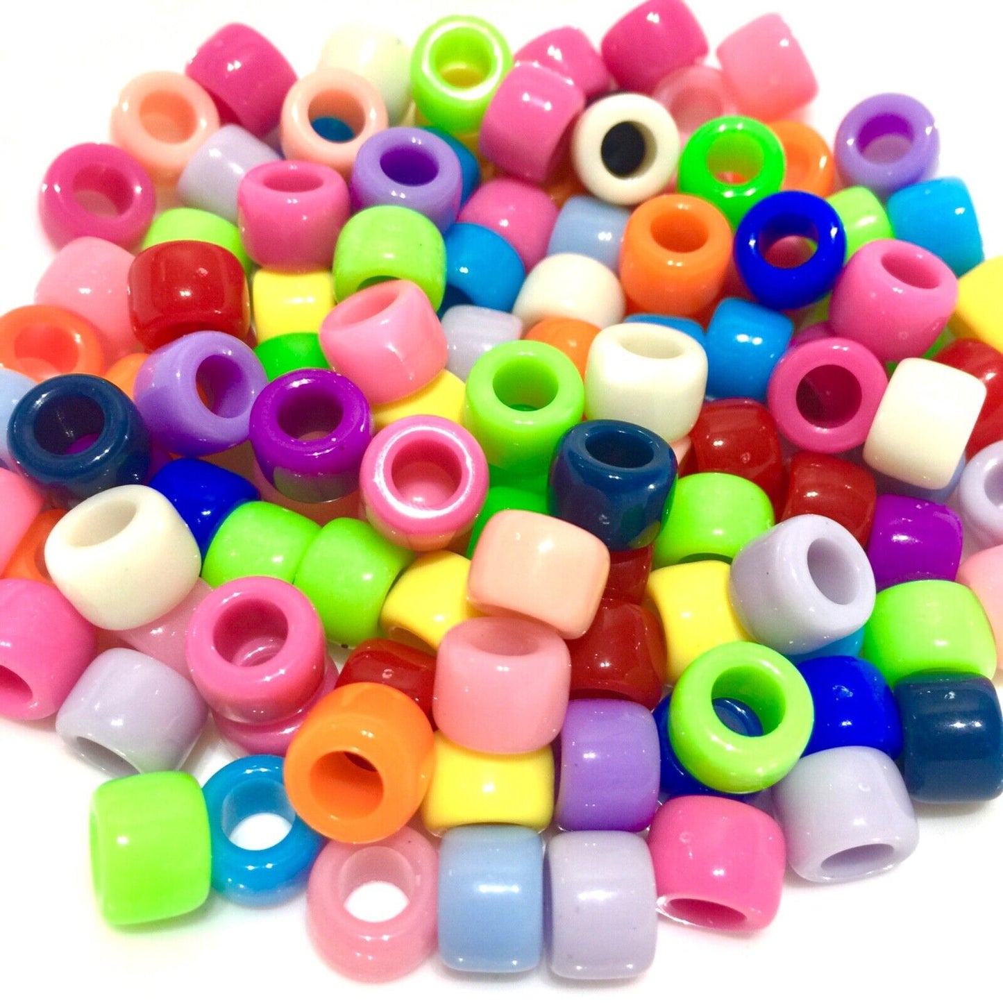 100x Smooth No Joint No Lines High Quality Pony Beads - Choose Your Colour