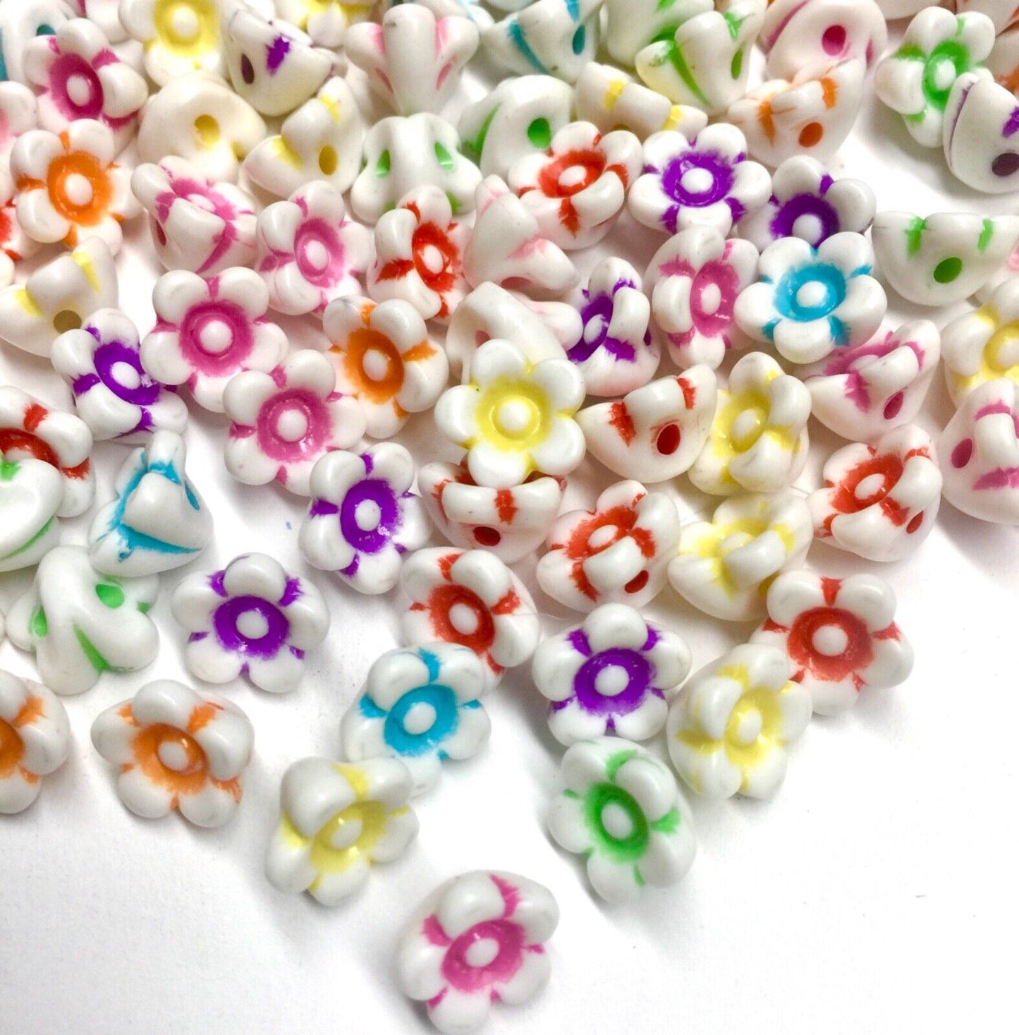 100 pcs Flowers and Butterfly Acrylic Charm and Beads - Pick Your Design