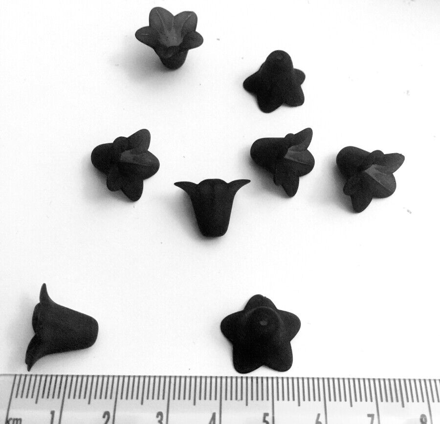 30x Large Frosted or Opaque Acrylic Flower Bead Caps 17x12mm - Pick Your Colour