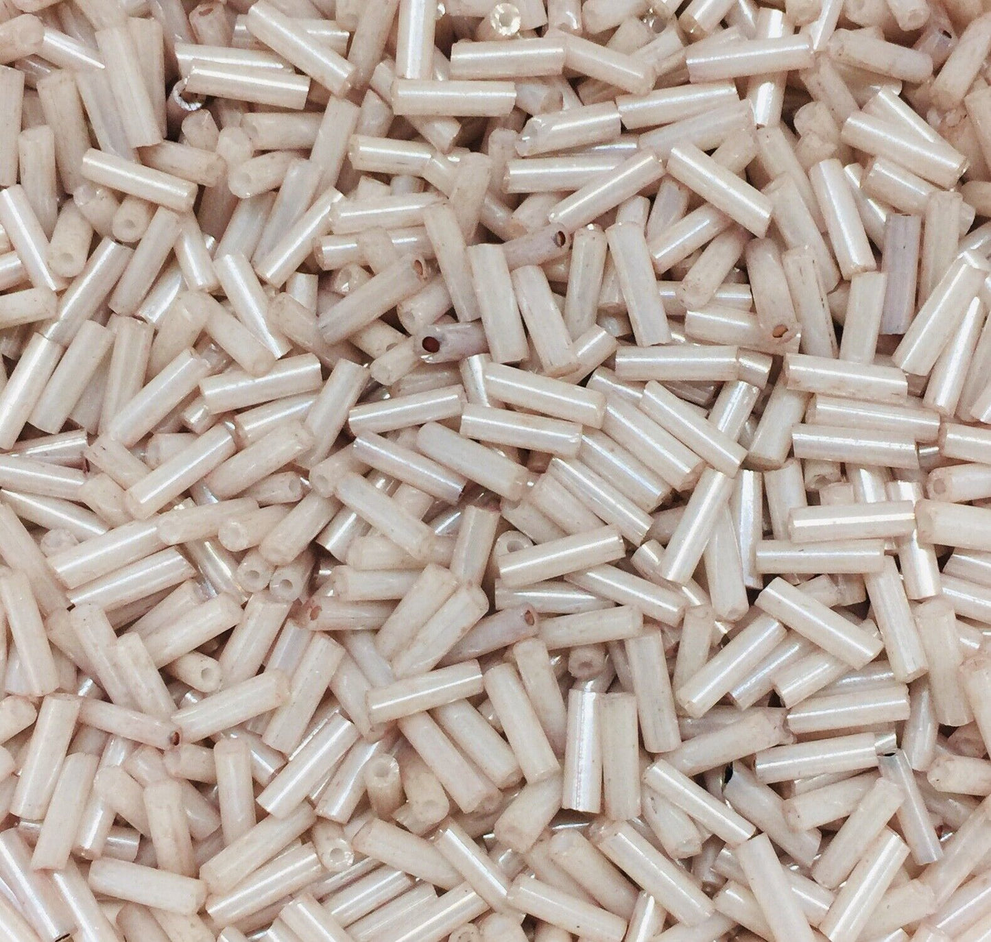 1400+ Bugle Glass Tube 6.5-7.5mm Seed Beads - Choose Your Colour
