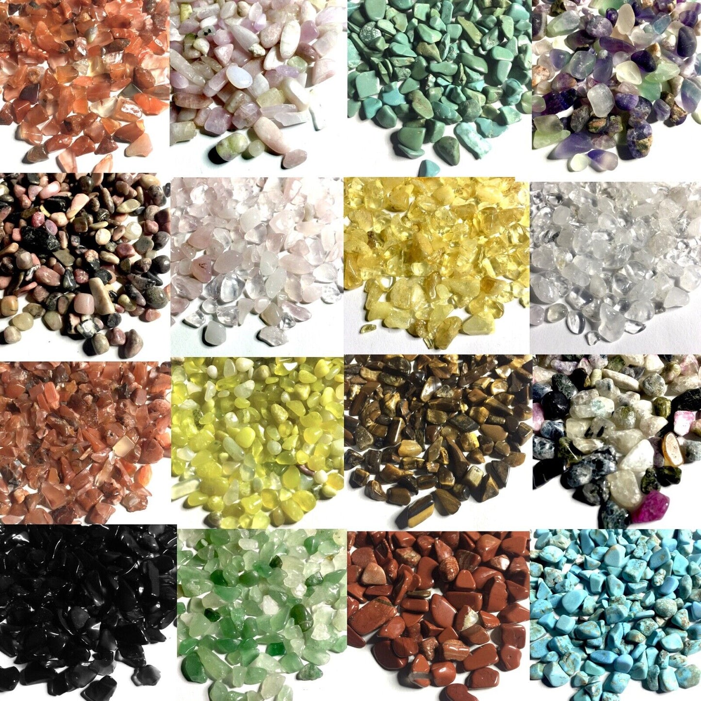 40g Natural Stone Gemstone Crystal 4mm-20mm Chips Nuggets No Holes