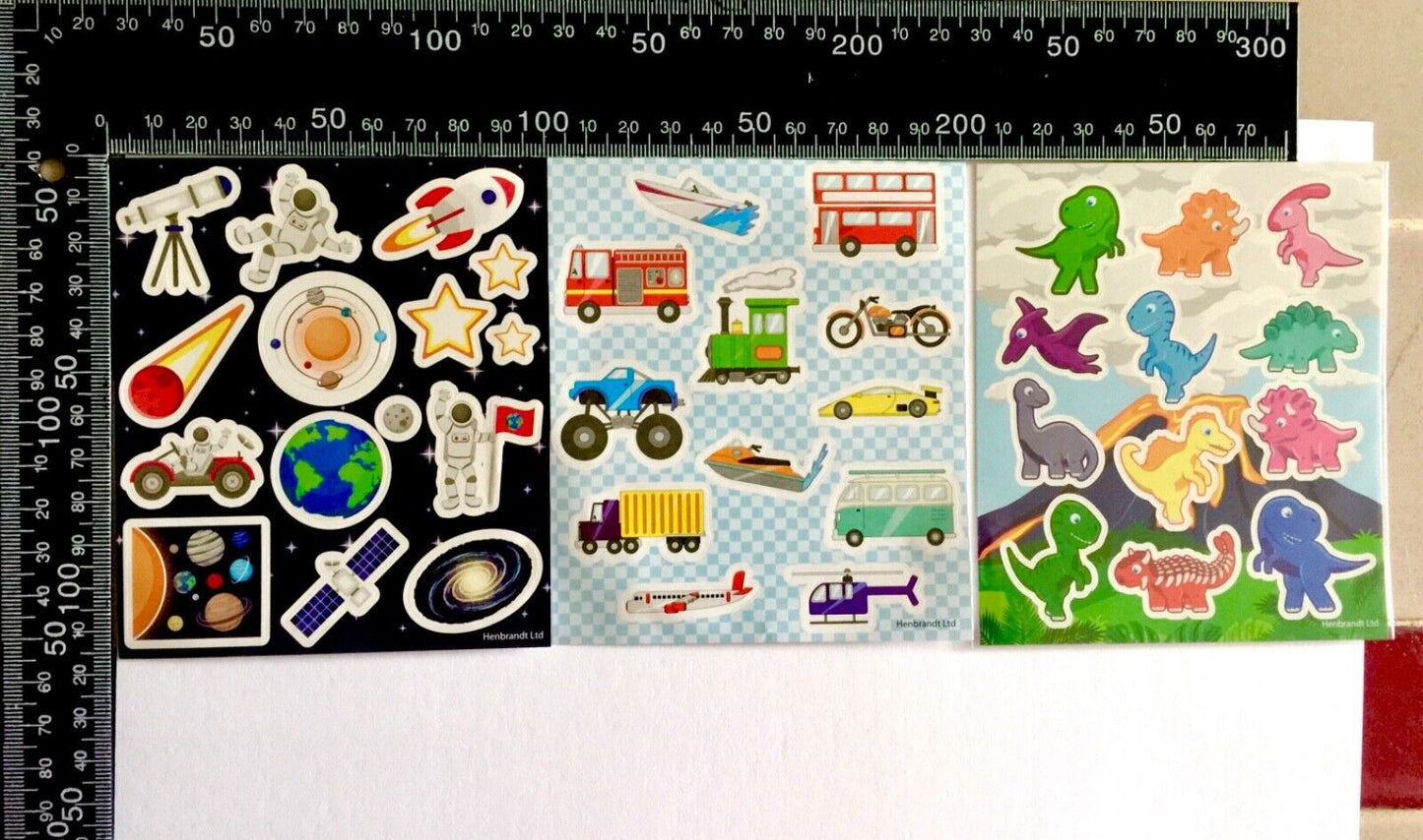 6x Sheets Cute Cartoon Stickers for Craft and Party Favours