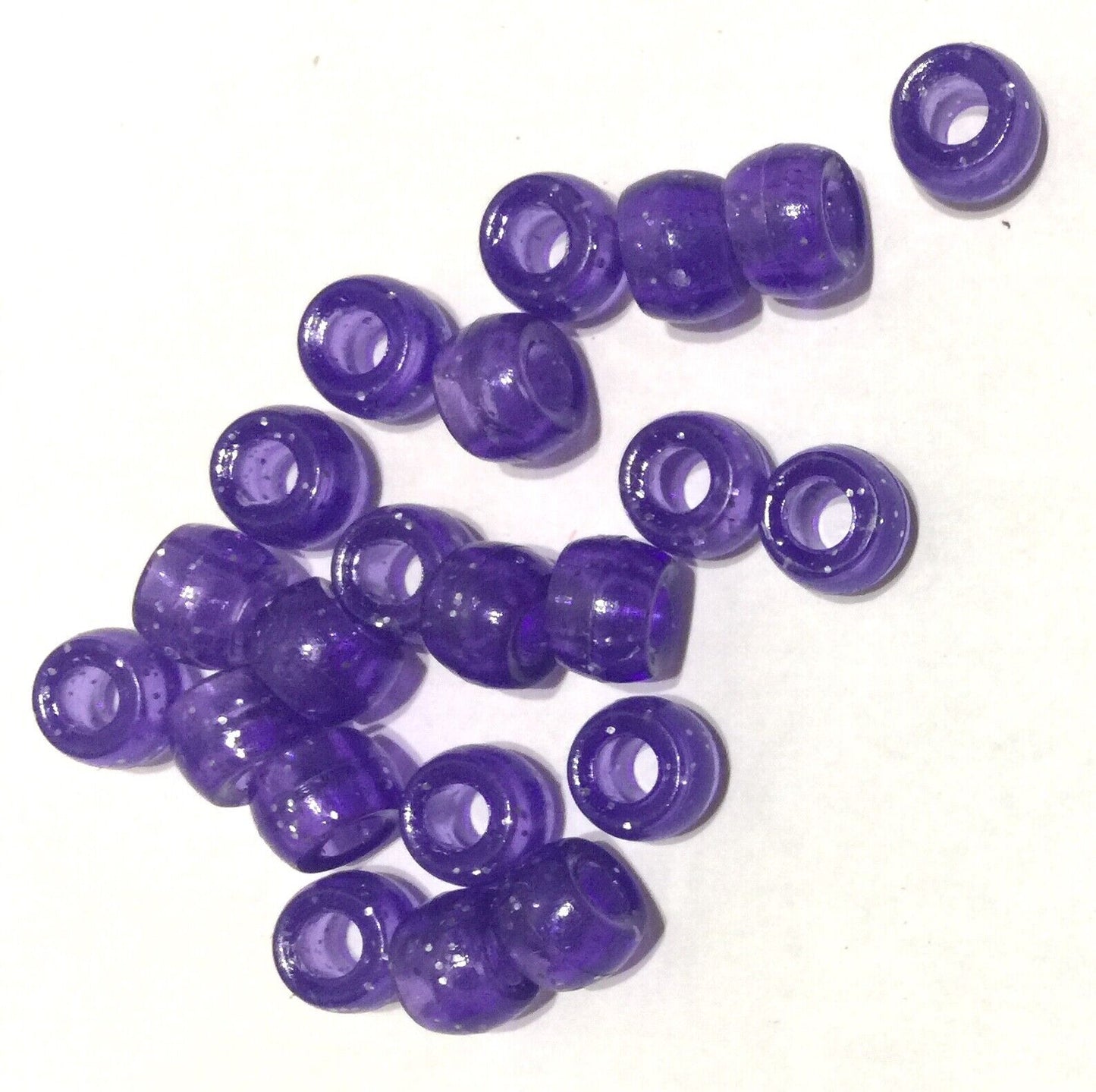 200x Mix Coloured Acrylic Pony Beads - Choose Between Glitter, Opaque, Metallic
