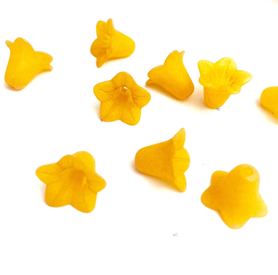 30x Large Frosted or Opaque Acrylic Flower Bead Caps 17x12mm - Pick Your Colour