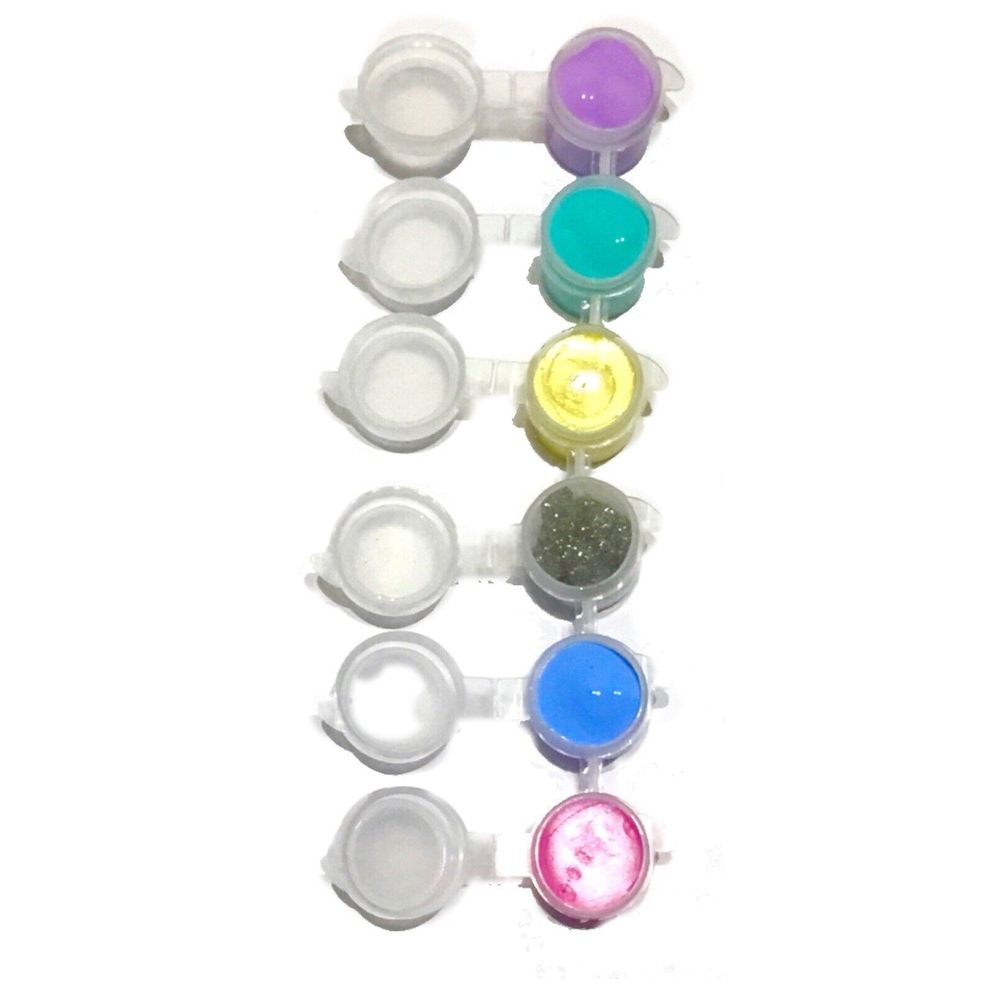 1x Set of 6 Mini Ready Mix Paint Pots w/ Brush - Pick you Colour Theme