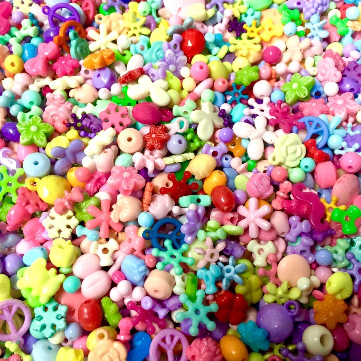 300x Theme Coloured Special Mix Design Mix Sizes Acrylic Beads - Pick Your Color