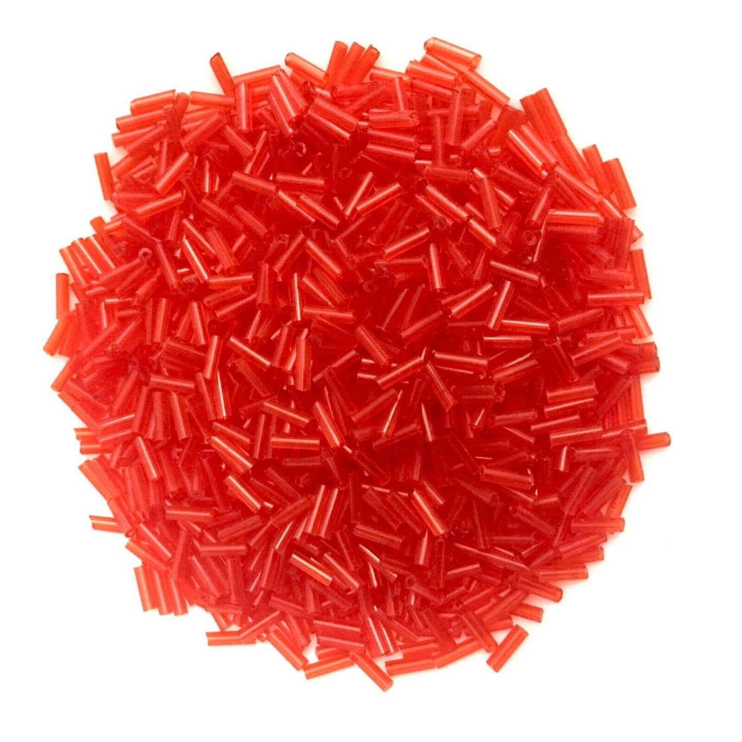 1100+ Bugle Glass 6.5-7.5mm Tube Seed Beads - Choose Your Colour