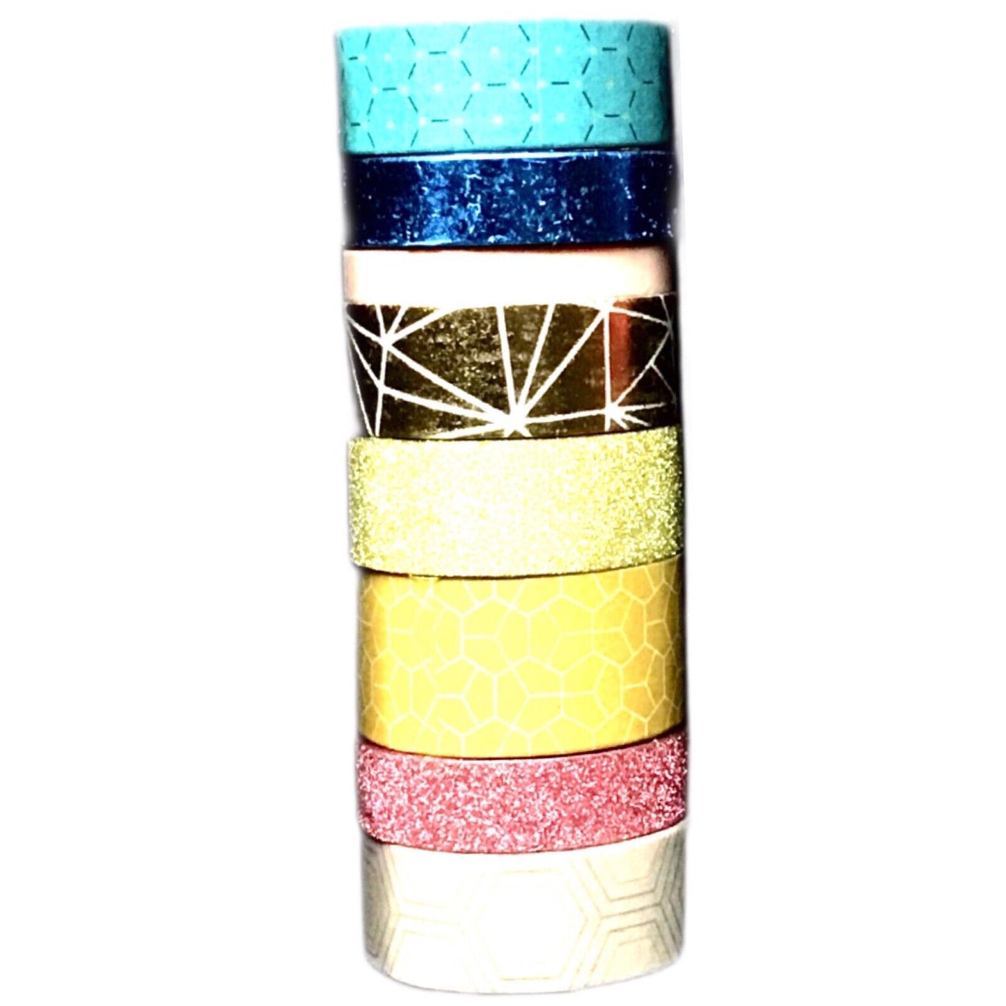 8x Roll Multi Colour Mix Sizes Mix Design Patterned Washi Tape
