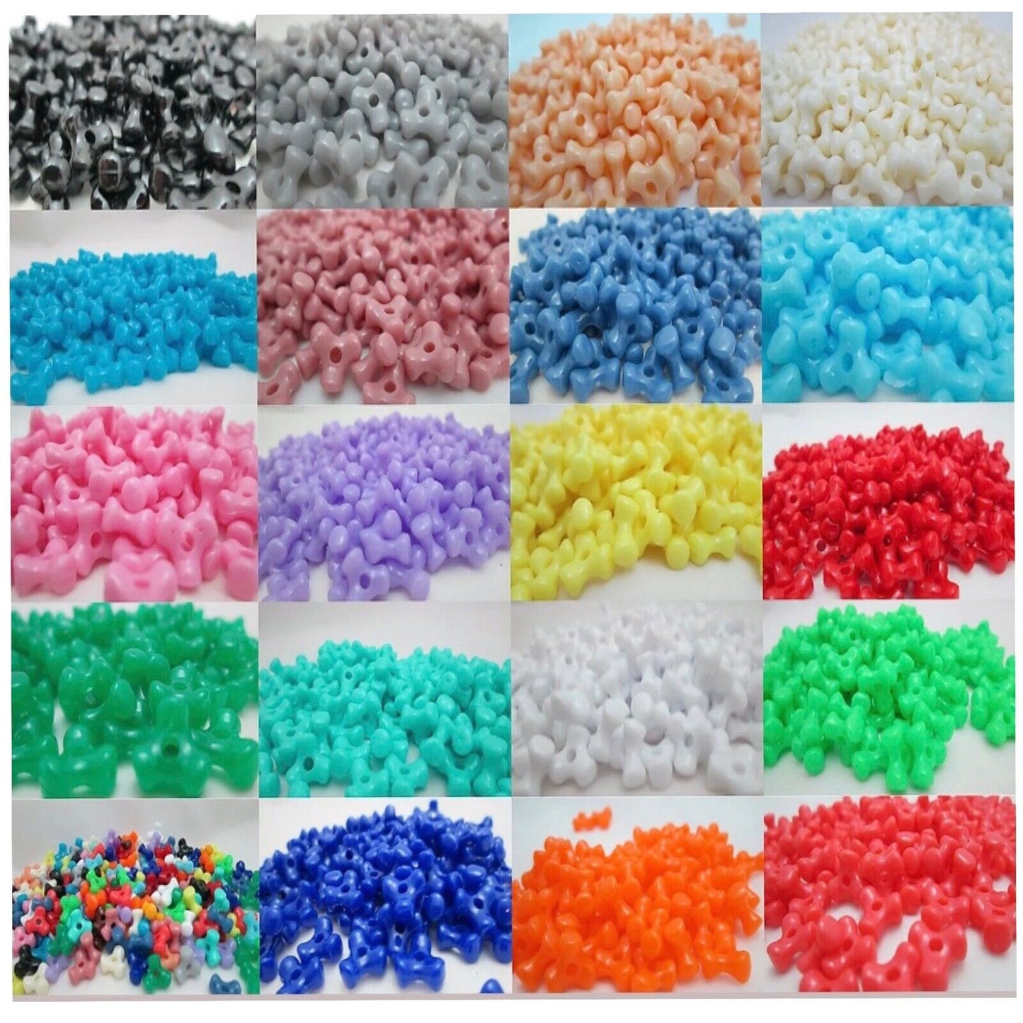 200x Mix Colour 10mm Tri-Beads for Jewellery Craft Making - Choose Your Colour
