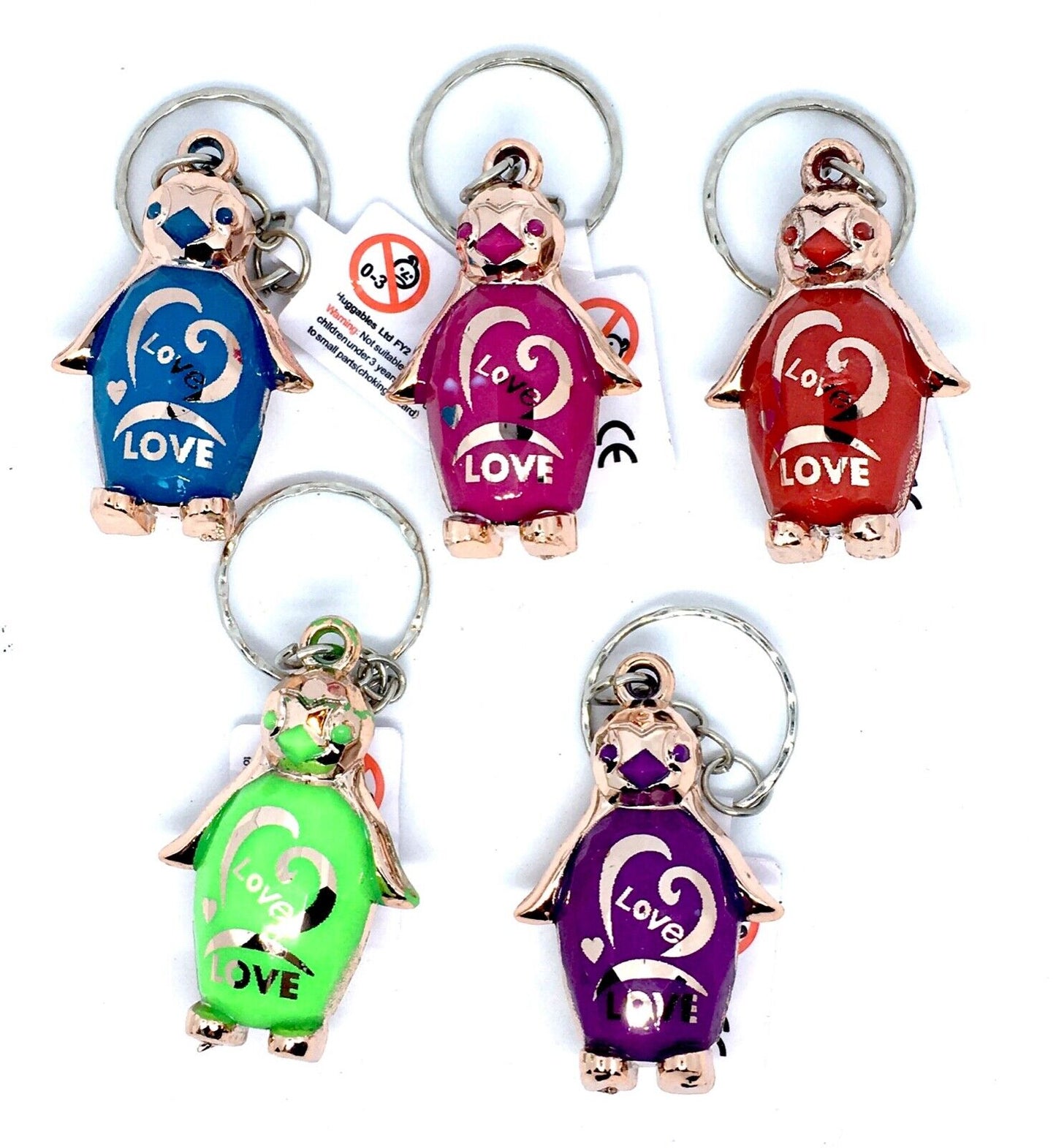 1x Fancy Keyring - Pick Your Design (Smiling, Umbrella, Mouse, Monkey or Penguin)