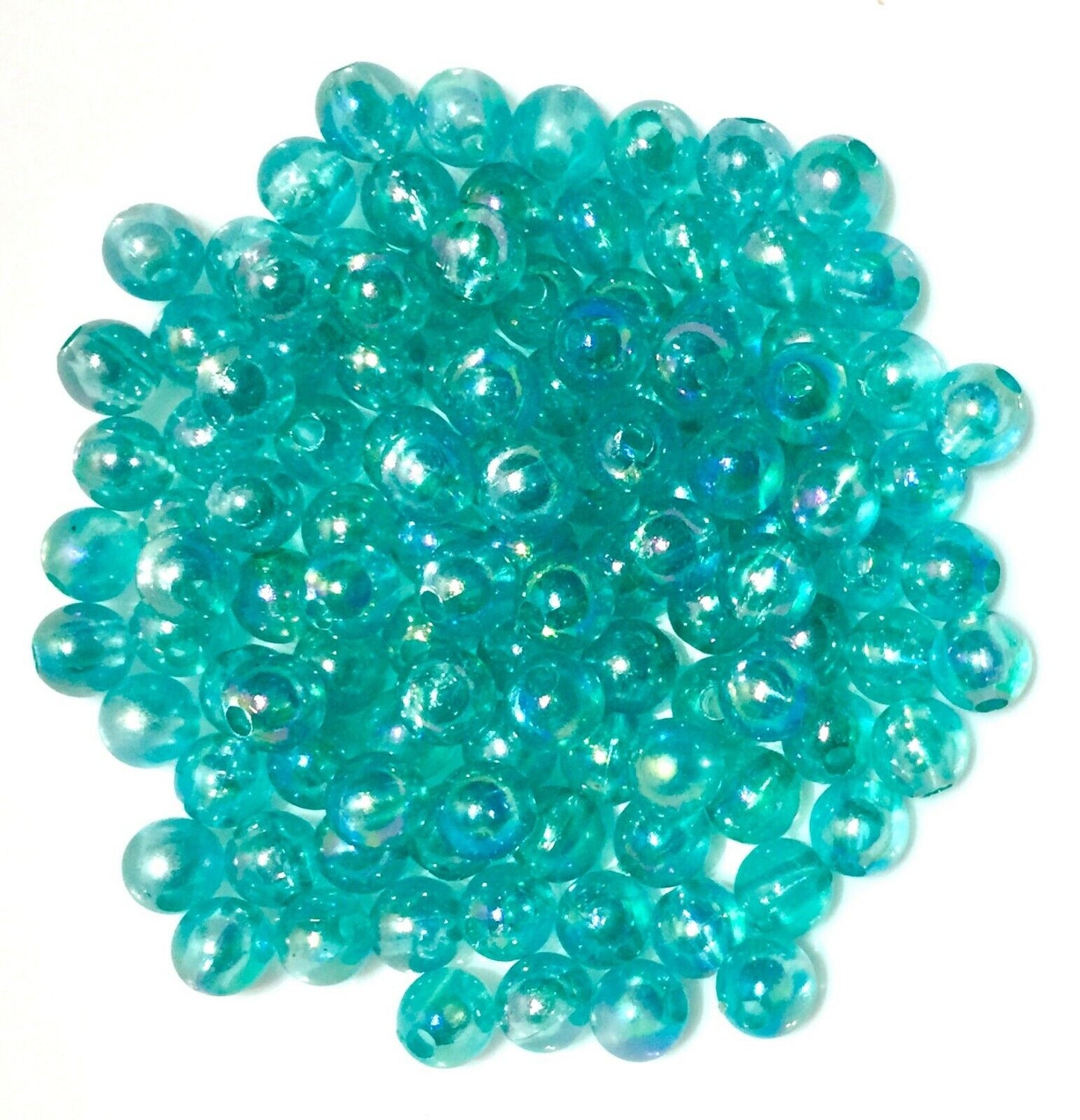 100x Acrylic 8mm Iridescent Coloured Beads - Choose Your Colour