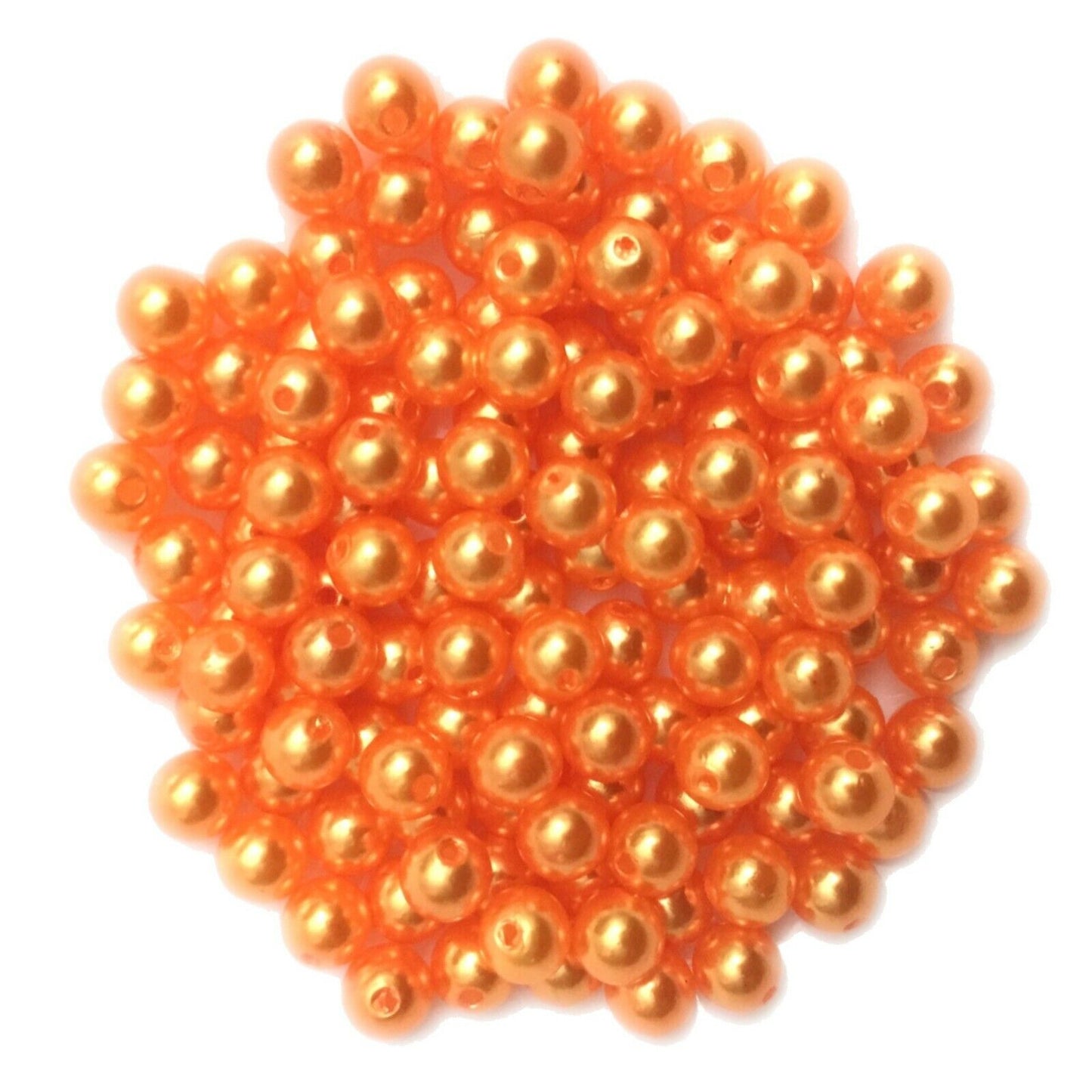 100x Acrylic 8mm Faux Pearl Beads - Choose Your Colour