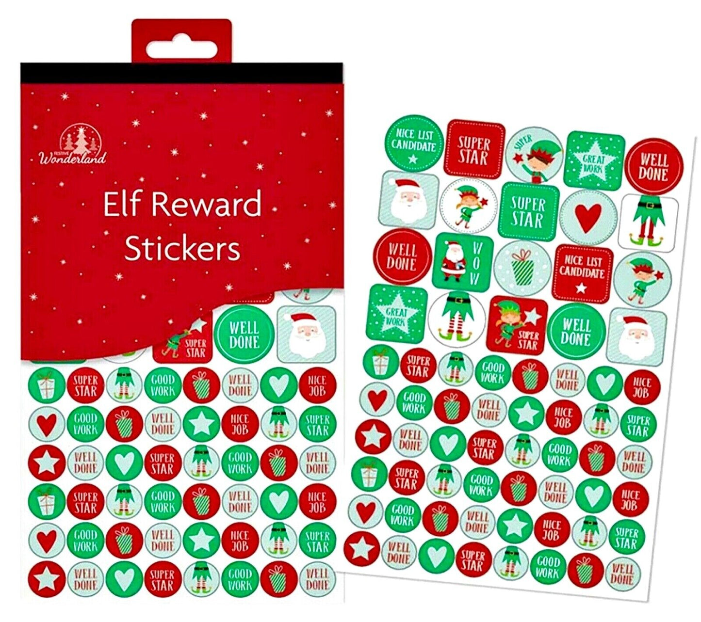 6x Sheet Christmas Holiday Die-Cut Sticker Book - Choose Your Design