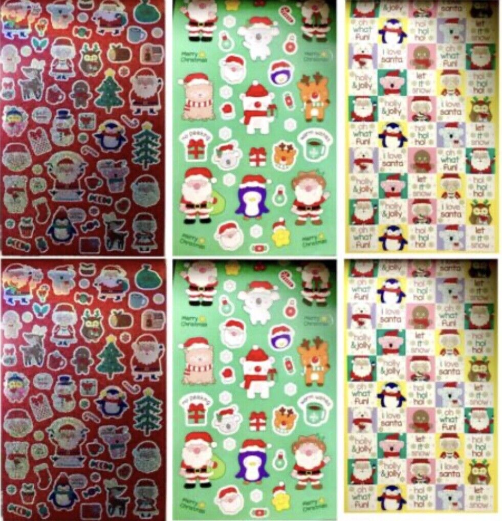 1 Pad Christmas Holiday Die-Cut Sticker Book - Choose Your Design