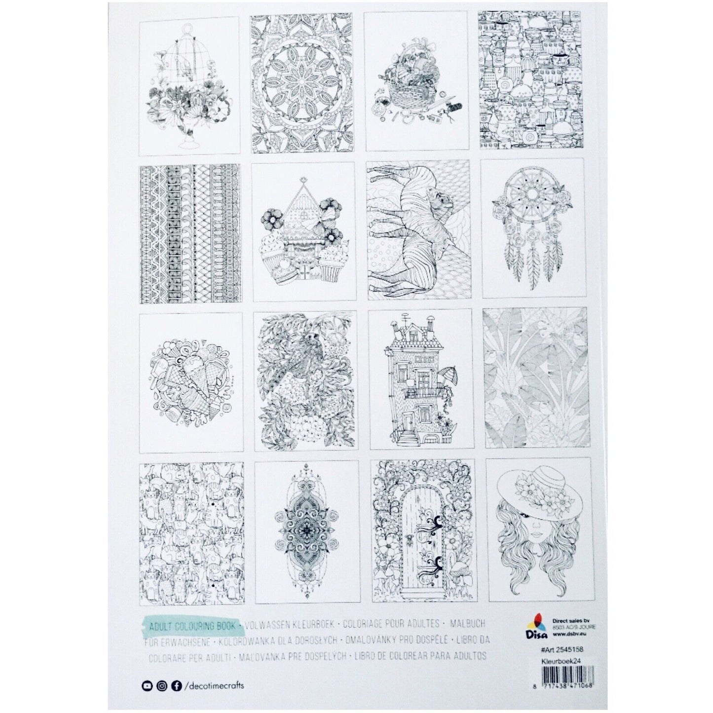 Deco Time Adult Colouring Book 160 pages of DeStressing Colouring for Adults