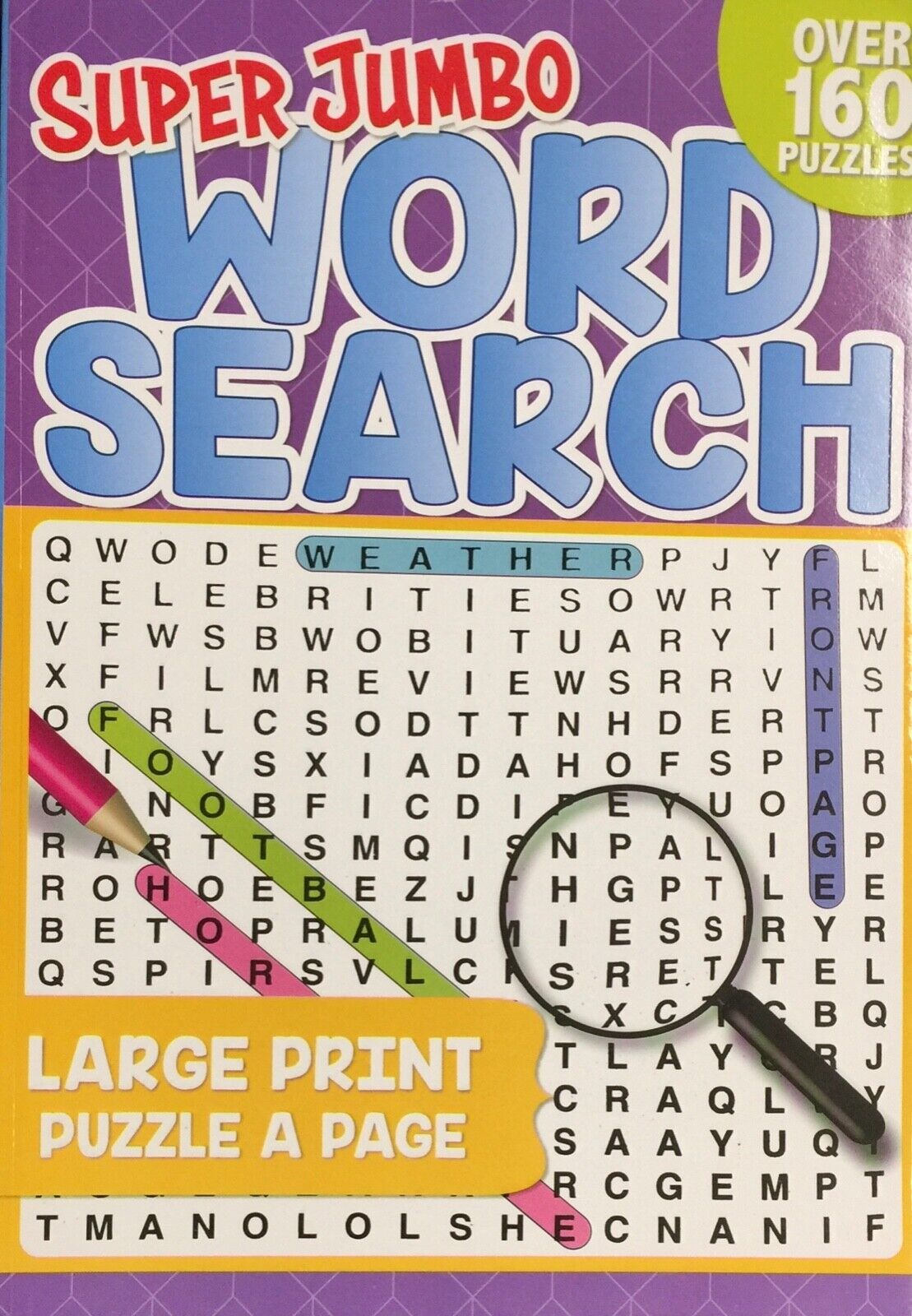 1x Super Jumbo Large Print 192 Puzzle pages Word Search
