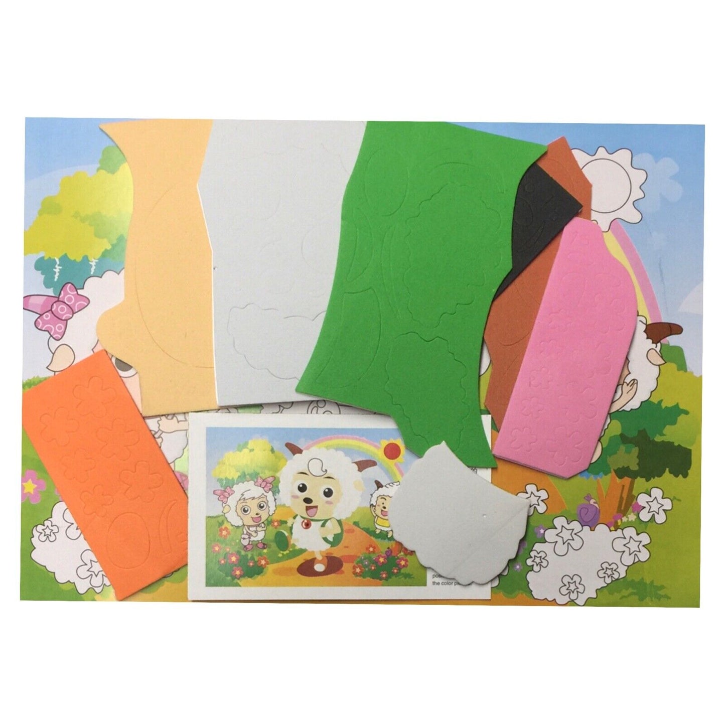 Fun Sticker Foam Picture Craft Kit - 2x Design to Choose