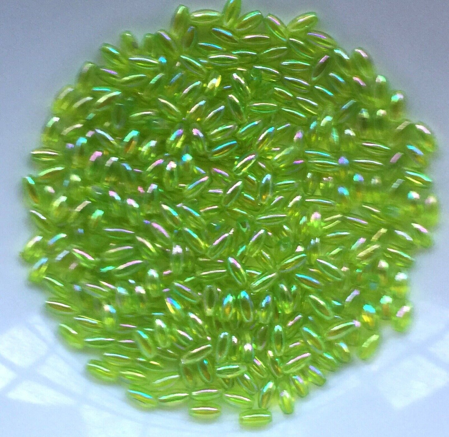 500 pcs Small Rice Pearl 6mmx3mm Acrylic Beads for Jewellery and Sewing Craft