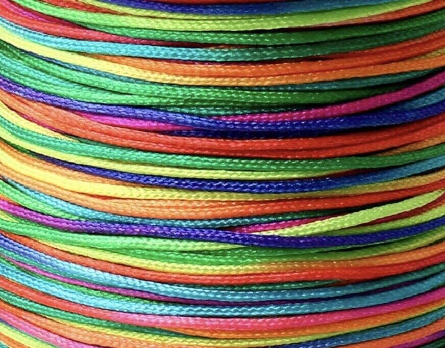20x Yards Macrame Rattail 1mm Shamballa Nylon Cord - Pick your colour