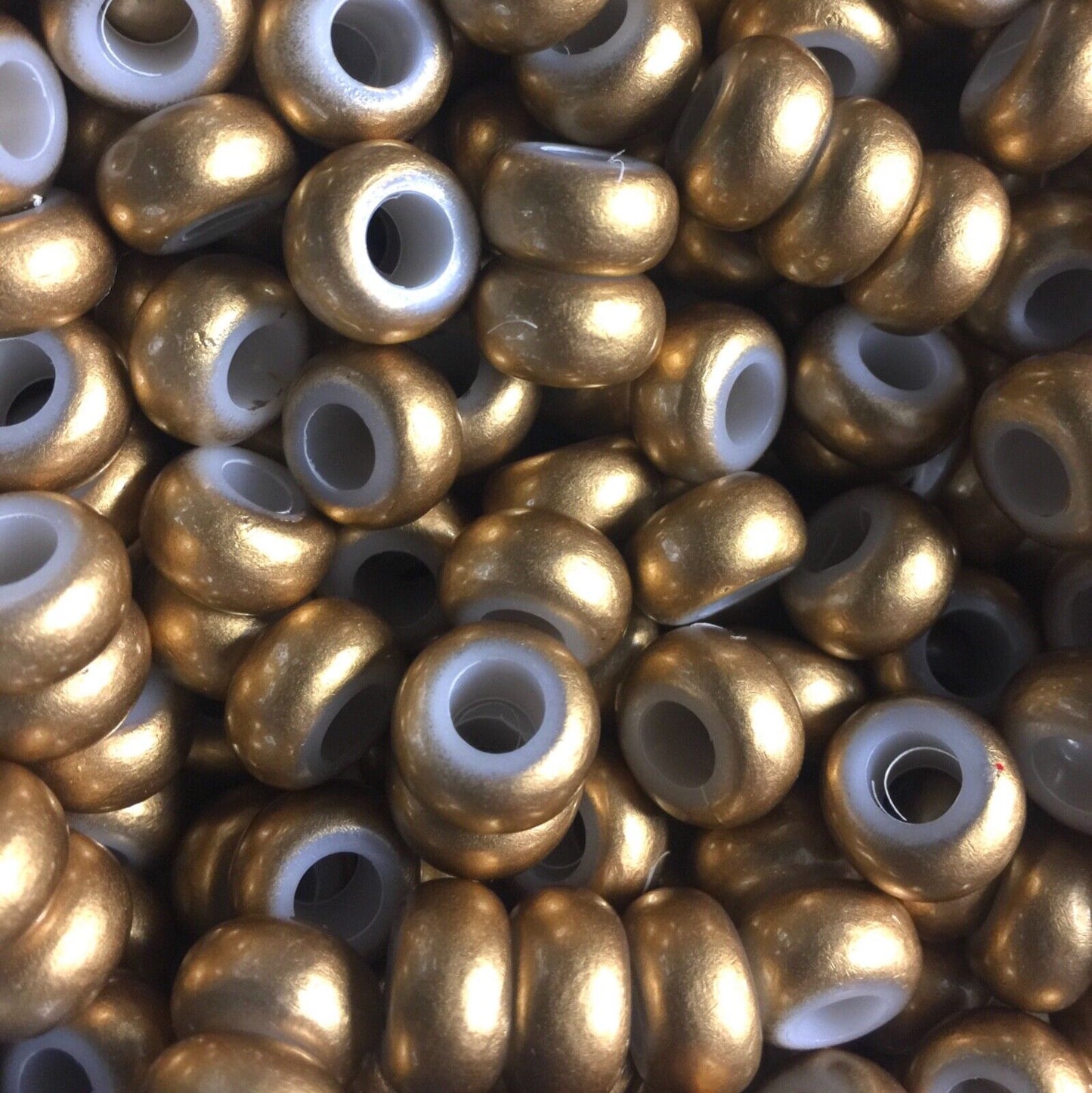 10x Mix Style Acrylic & Resin, Polymer Clay or Glass European Large Hole Bead