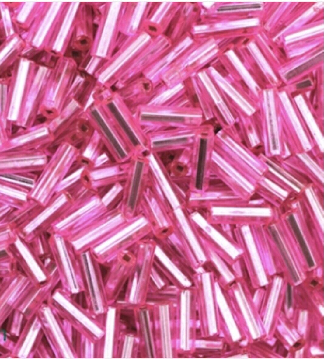 1400+ Bugle Glass Tube 6.5-7.5mm Seed Beads - Choose Your Colour
