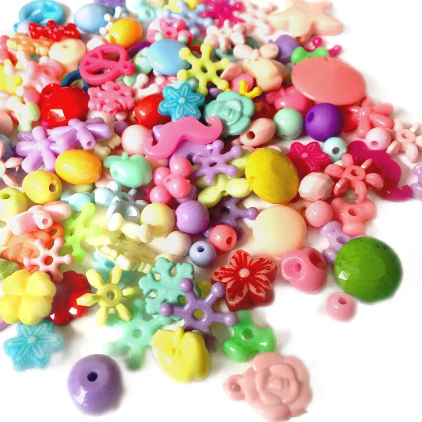 300x Theme Coloured Special Mix Design Mix Sizes Acrylic Beads - Pick Your Color