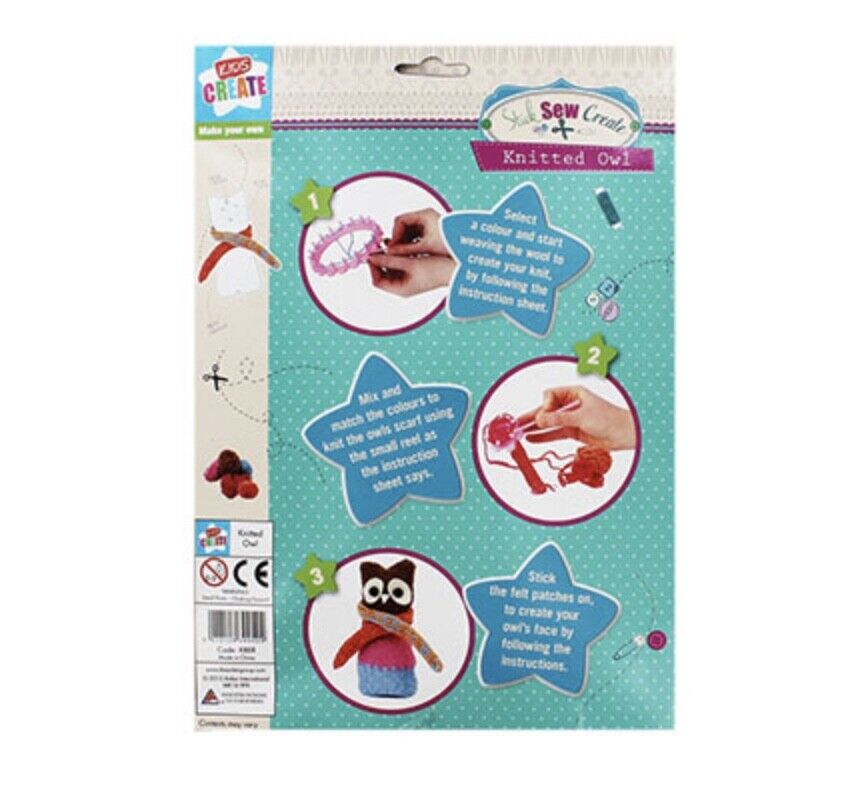 Make Your Own Knitted Owl or Dog DIY Box Kit with Reusable Circular Loom