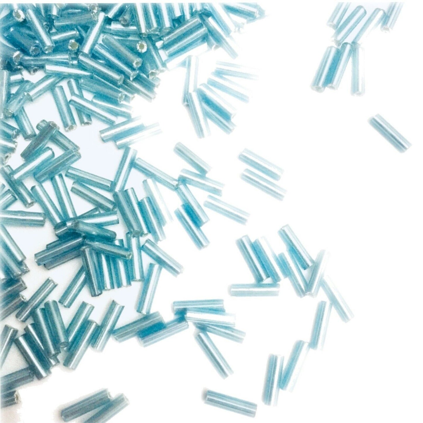 1100+ Bugle Glass 6.5-7.5mm Tube Seed Beads - Choose Your Colour