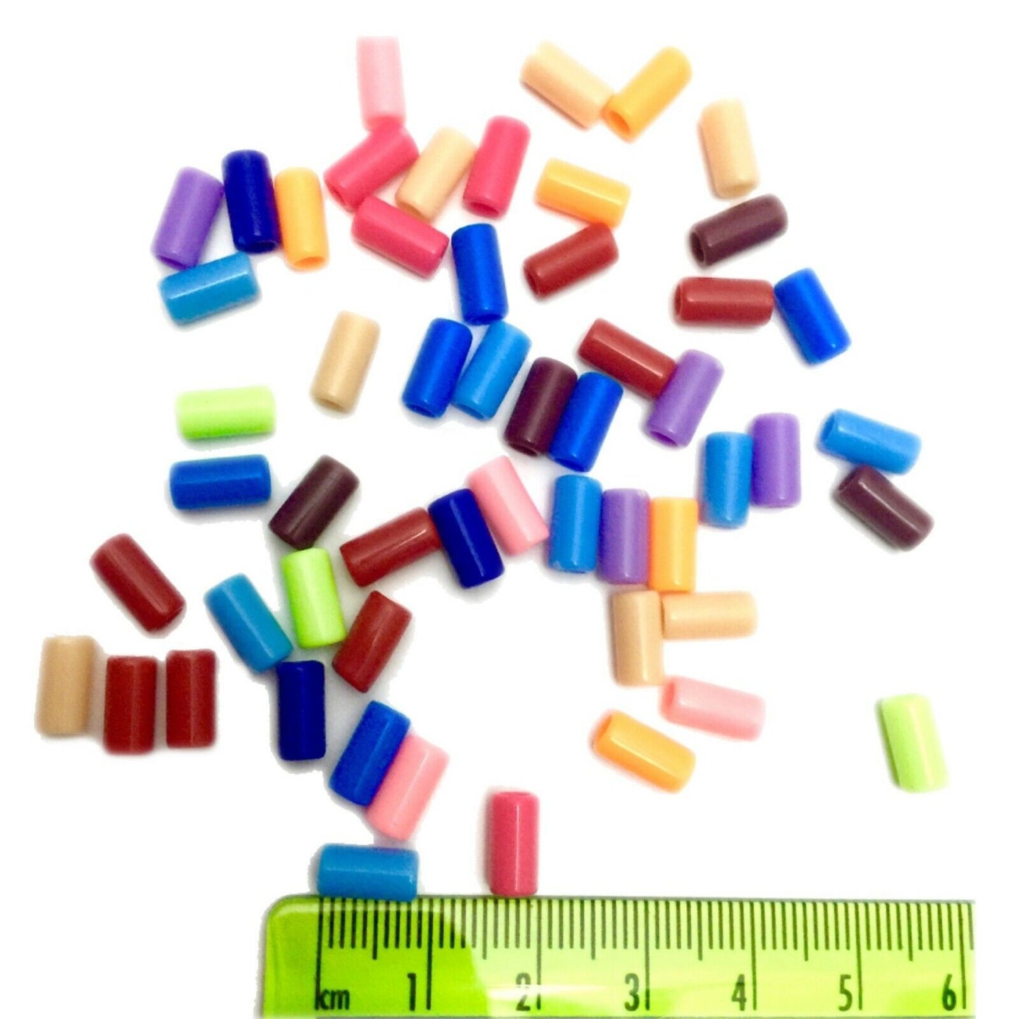 200x Acrylic Barrel Tube Beads 9mmx4mmm - Choose Your Colour