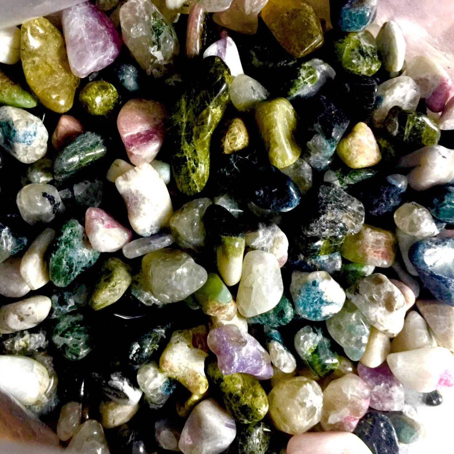 40g Natural Stone Gemstone Crystal 4mm-20mm Chips Nuggets No Holes
