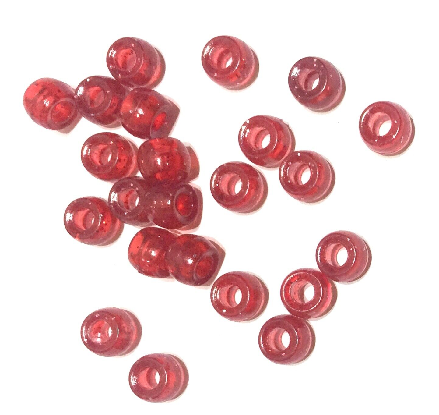 200x Mix Coloured Acrylic Pony Beads - Choose Between Glitter, Opaque, Metallic